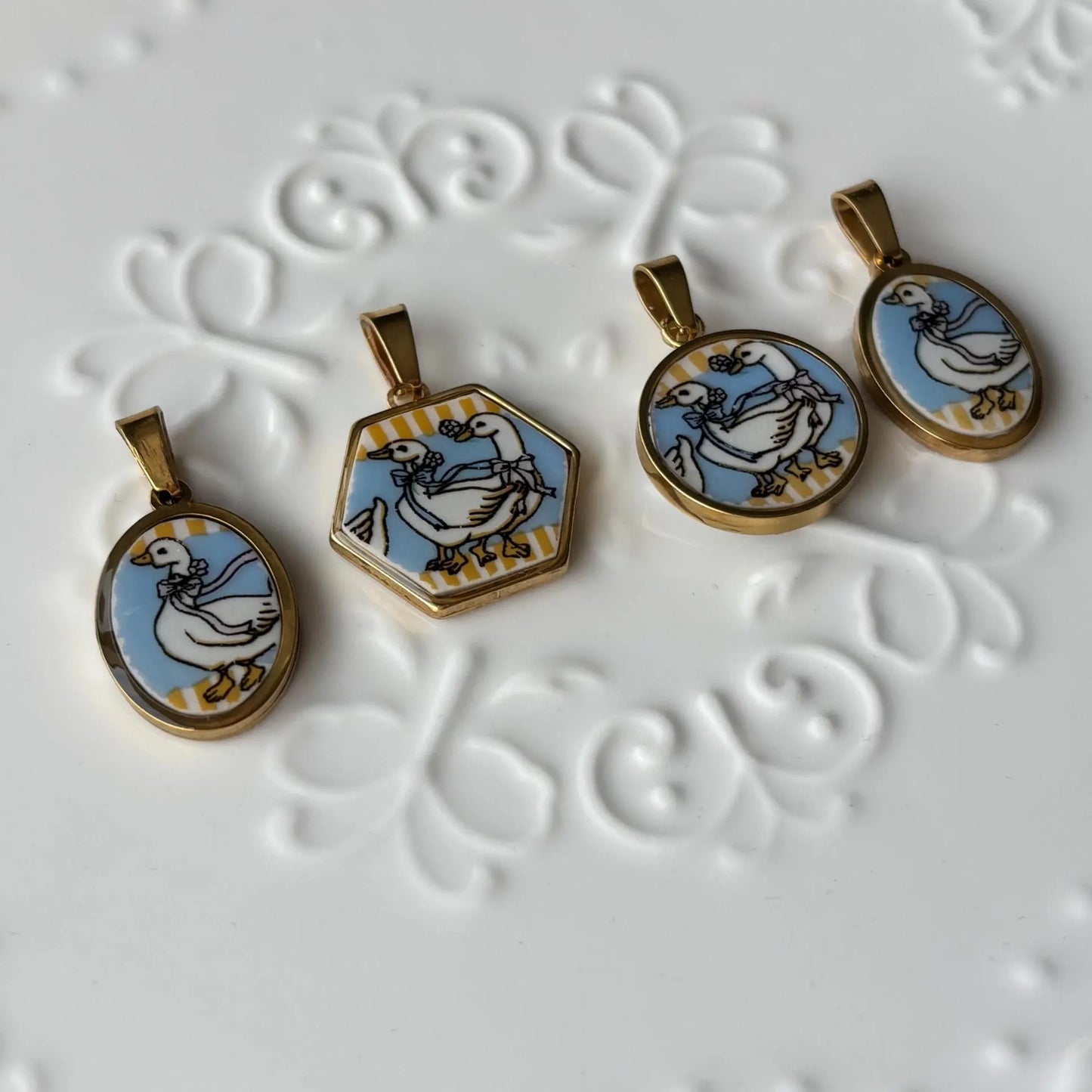 Goose Necklace | Broken China Jewelry | Goose Gaggle