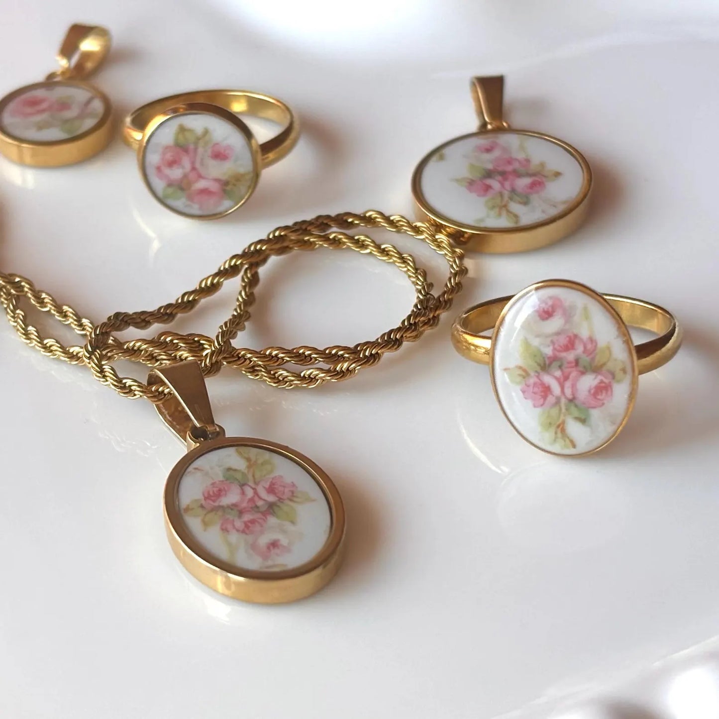 Rose Ring | Broken China Jewelry