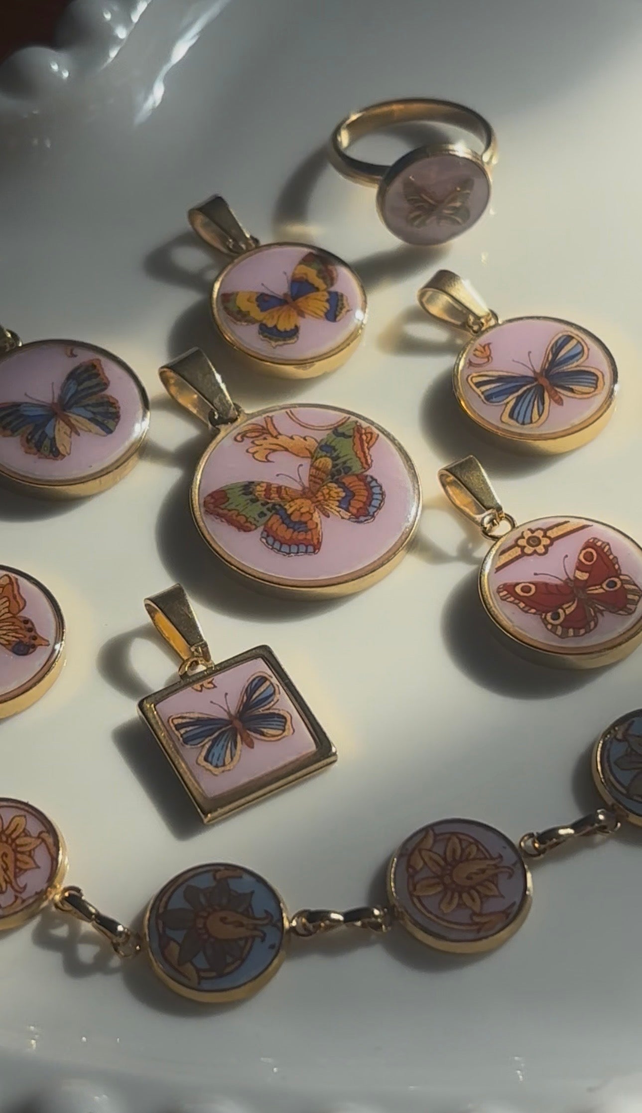 Butterfly Necklace | Versace Broken Plate Jewelry