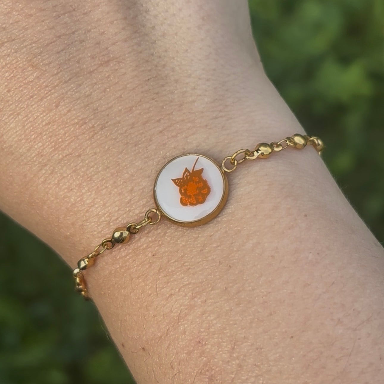 Raspberry Bracelet | Broken Pyrex Jewelry | Harvest Home