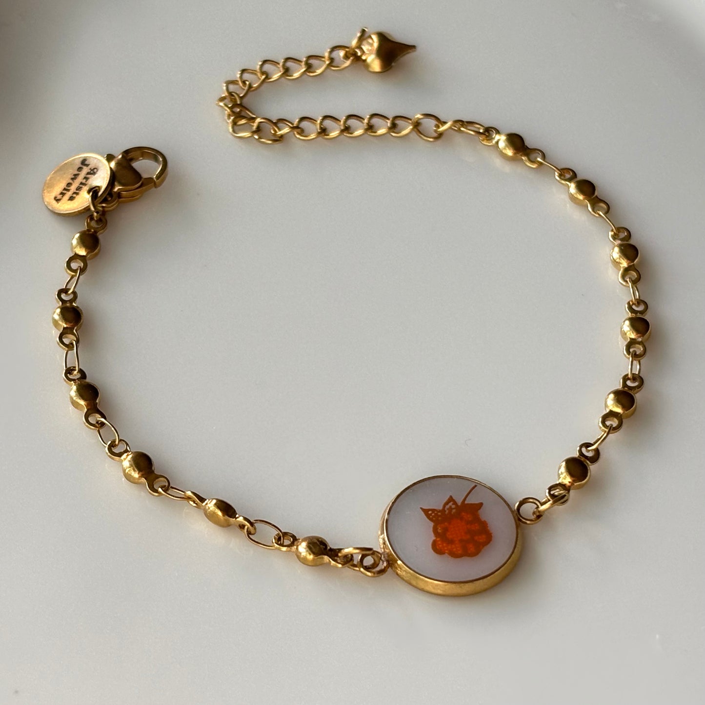 Raspberry Bracelet | Broken Pyrex Jewelry | Harvest Home