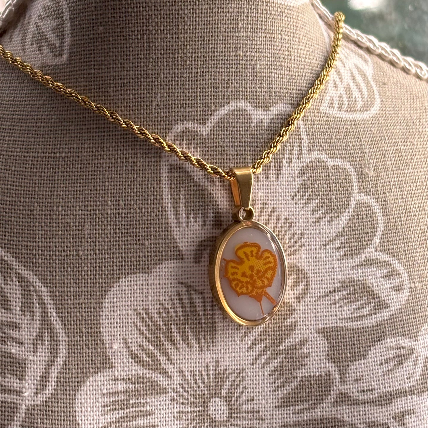 Flower Necklace | Broken Pyrex Jewelry | Harvest Home