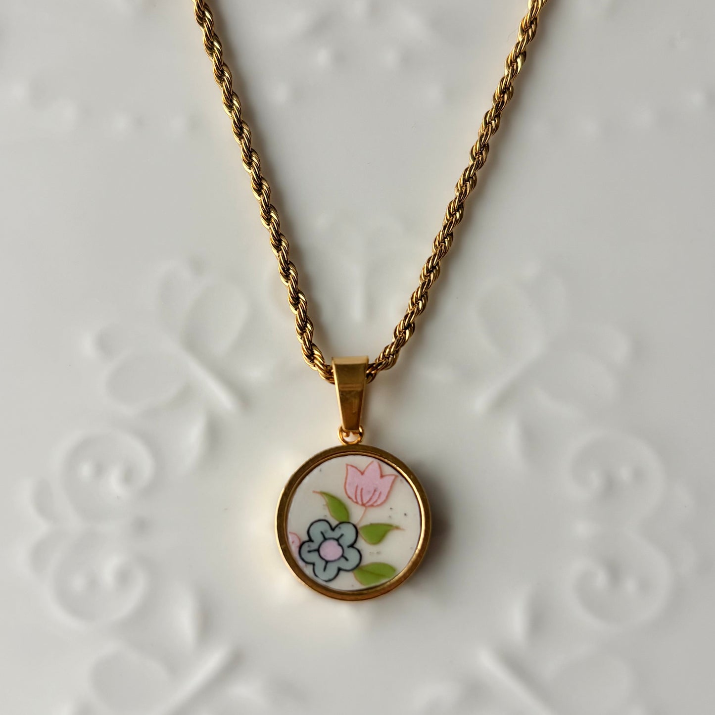 Pink & Blue Flower - Country Home Collection