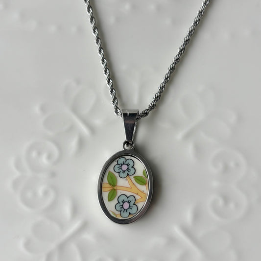 Blue Flowers - Country Home Collection Silver