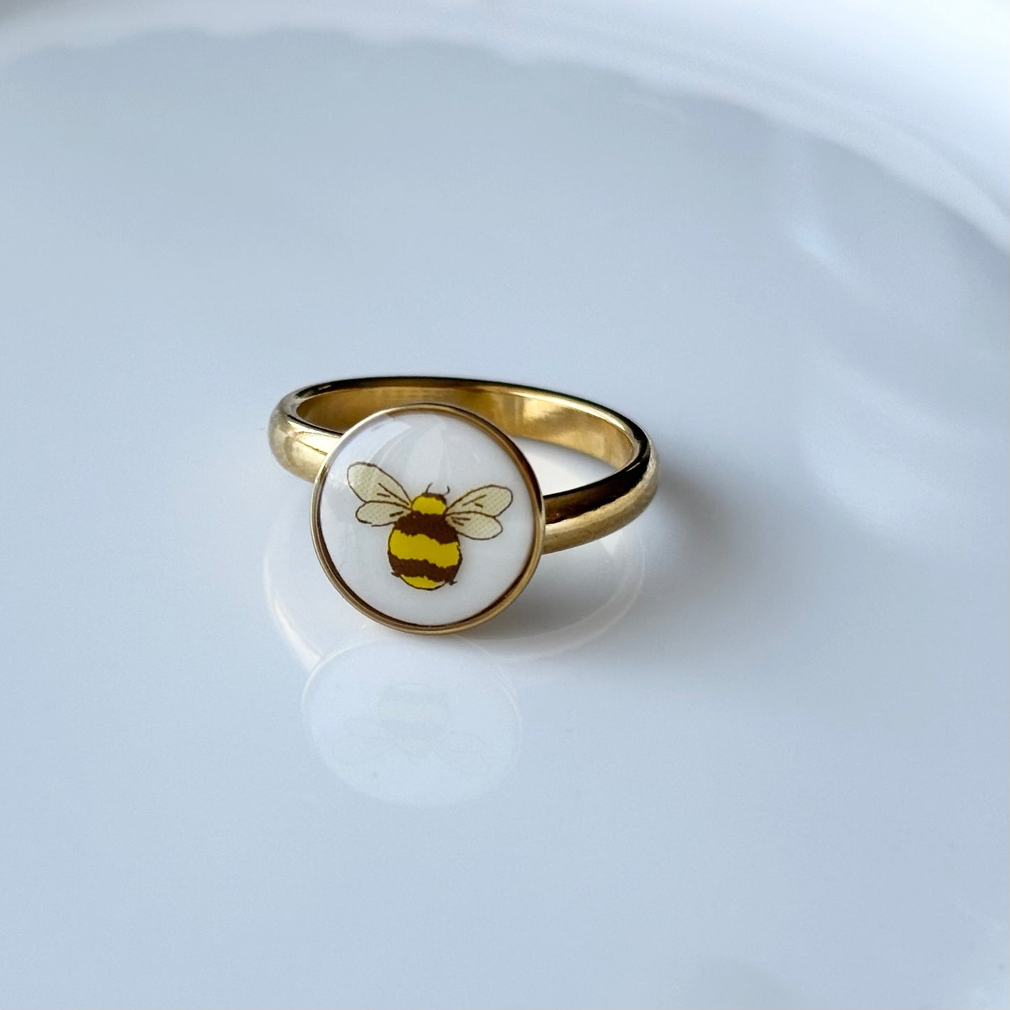 Bee Adjustable Ring | Broken China Jewelry
