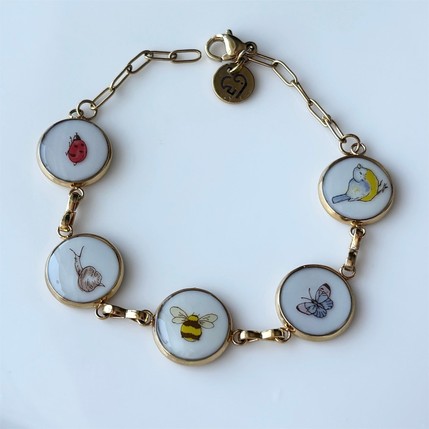 Springtime Garden Bracelet| Broken China Jewelry