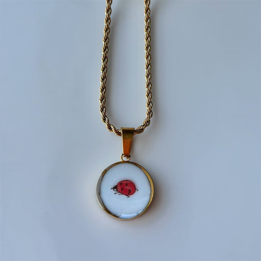Ladybug Necklace | Broken China Jewelry