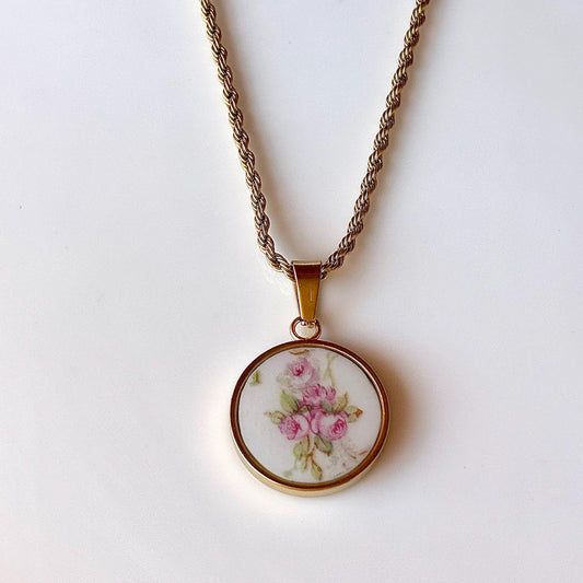 Rose Necklace | Broken China Jewelry