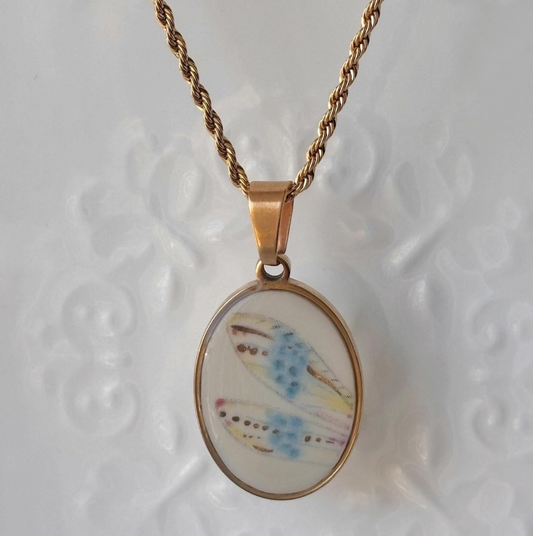Dragonfly Wing Necklace | Broken China Necklace