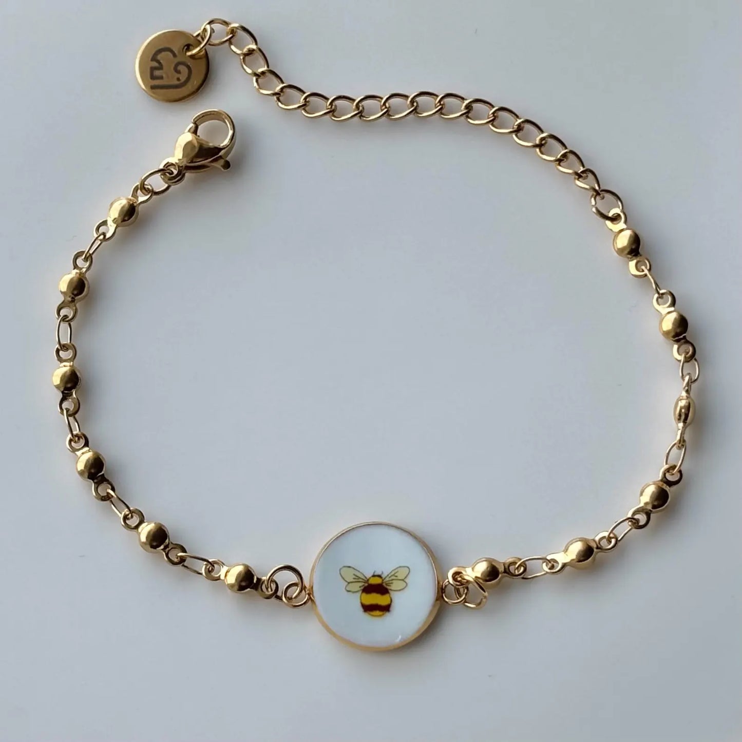 Springtime Garden Bee Bracelet | Broken China Jewelry
