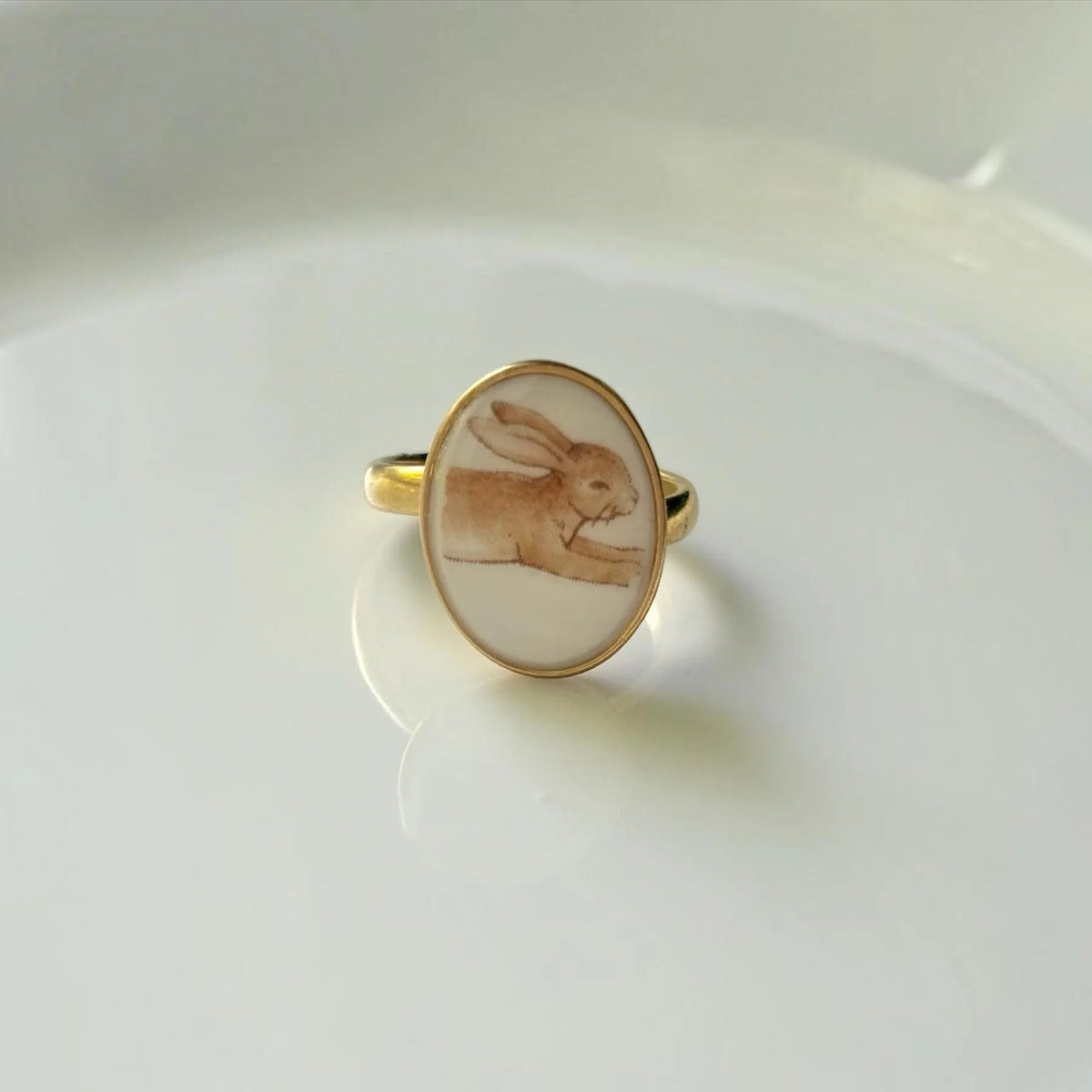 Bunny Ring | Broken China Jewelry | Vintage Bunnykins