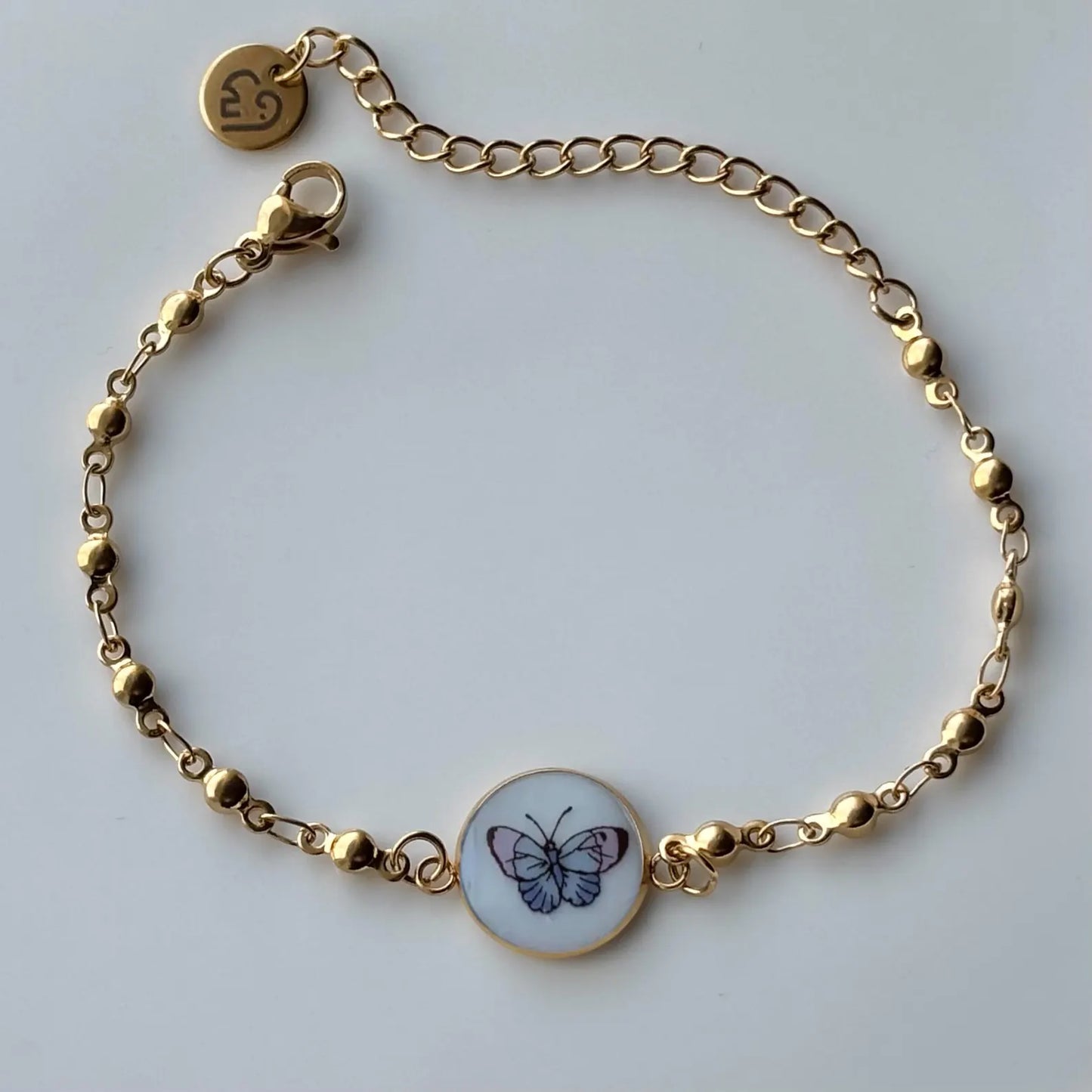 Springtime Garden Butterfly Bracelet | Broken China Jewelry