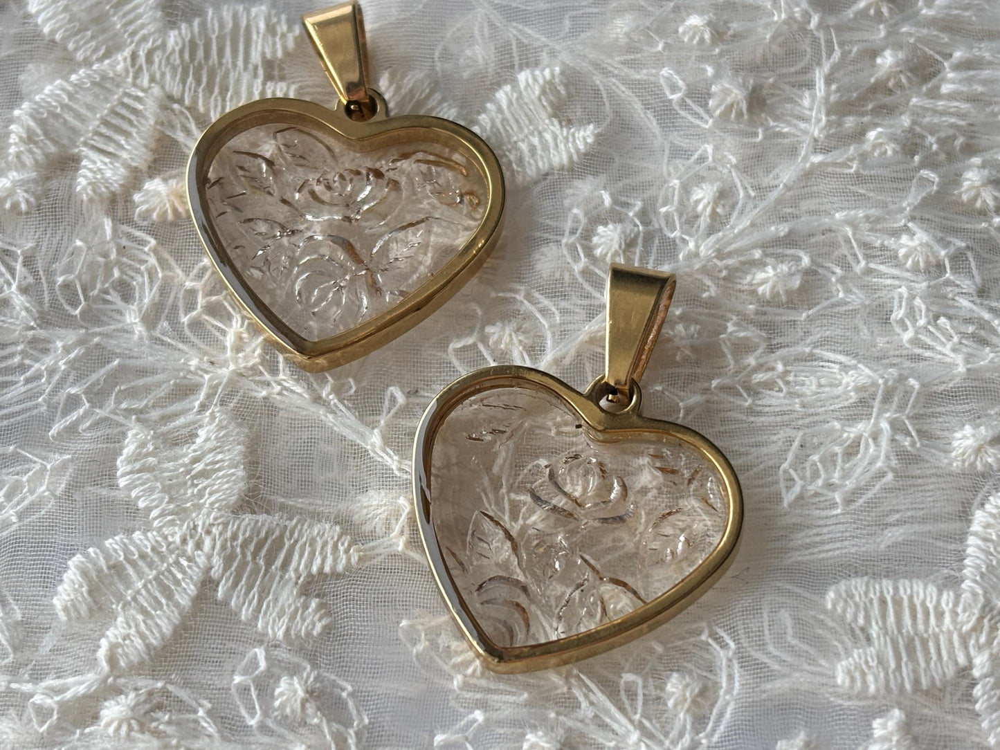 Oval Necklace | Pink Depression Glass