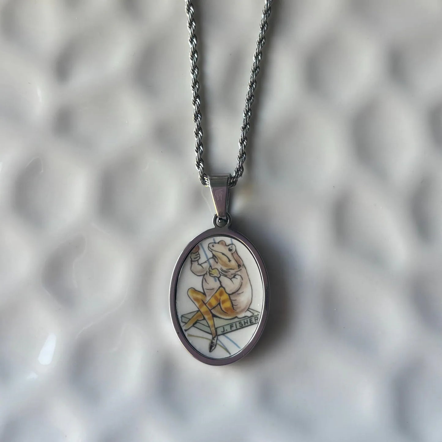 J.R. Fisher Peter Rabbit Vintage Broken China Necklace