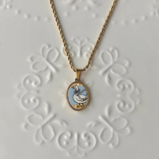 Goose Necklace | Broken China Jewelry | Goose Gaggle