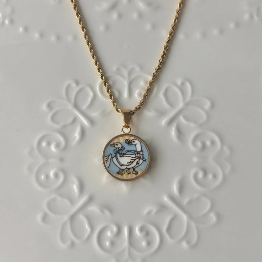 Goose Necklace | Broken China Jewelry | Goose Gaggle