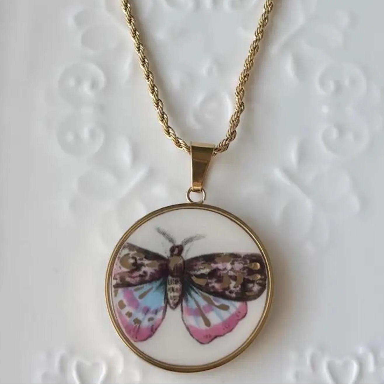 Butterfly Necklace | Broken China Necklace