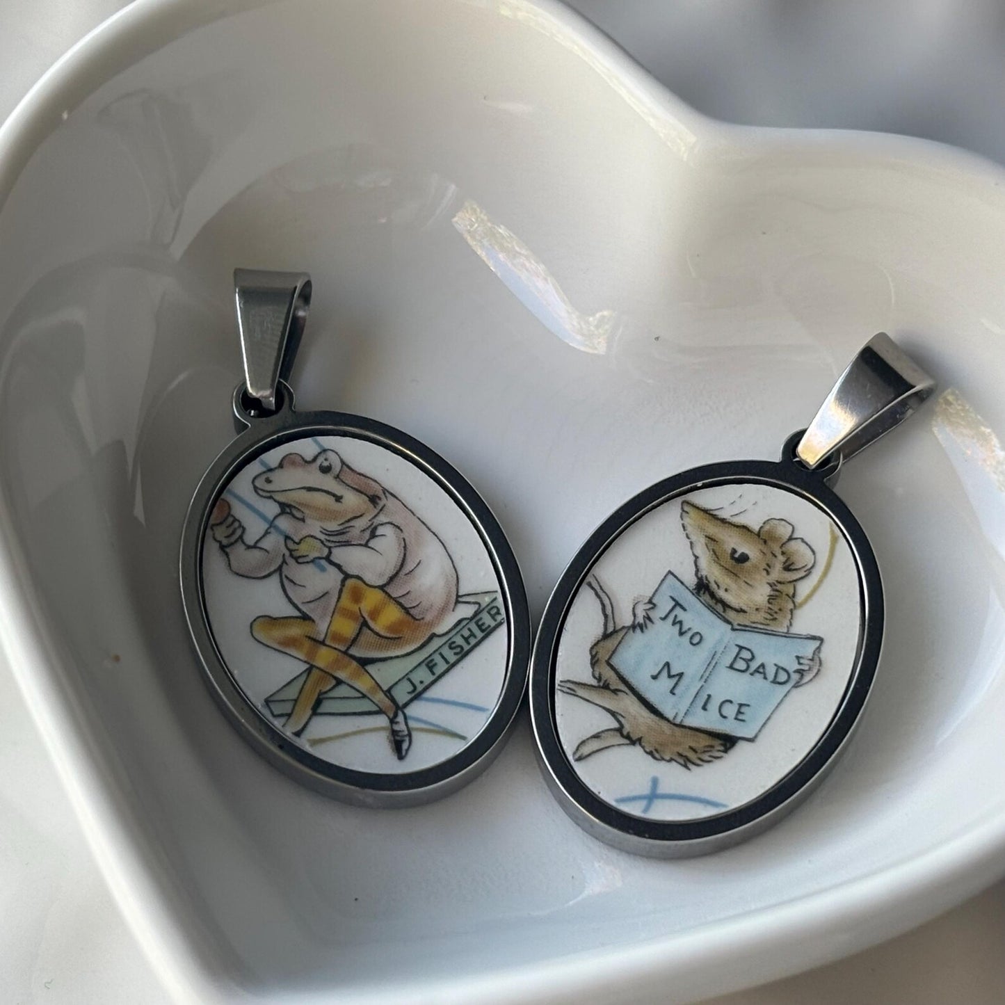 J.R. Fisher Peter Rabbit Vintage Broken China Necklace