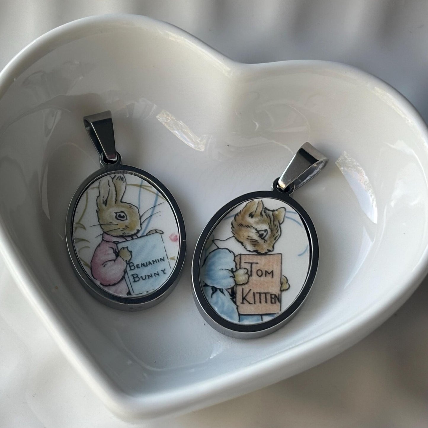 Tom Kitten Peter Rabbit Vintage Broken China Necklace