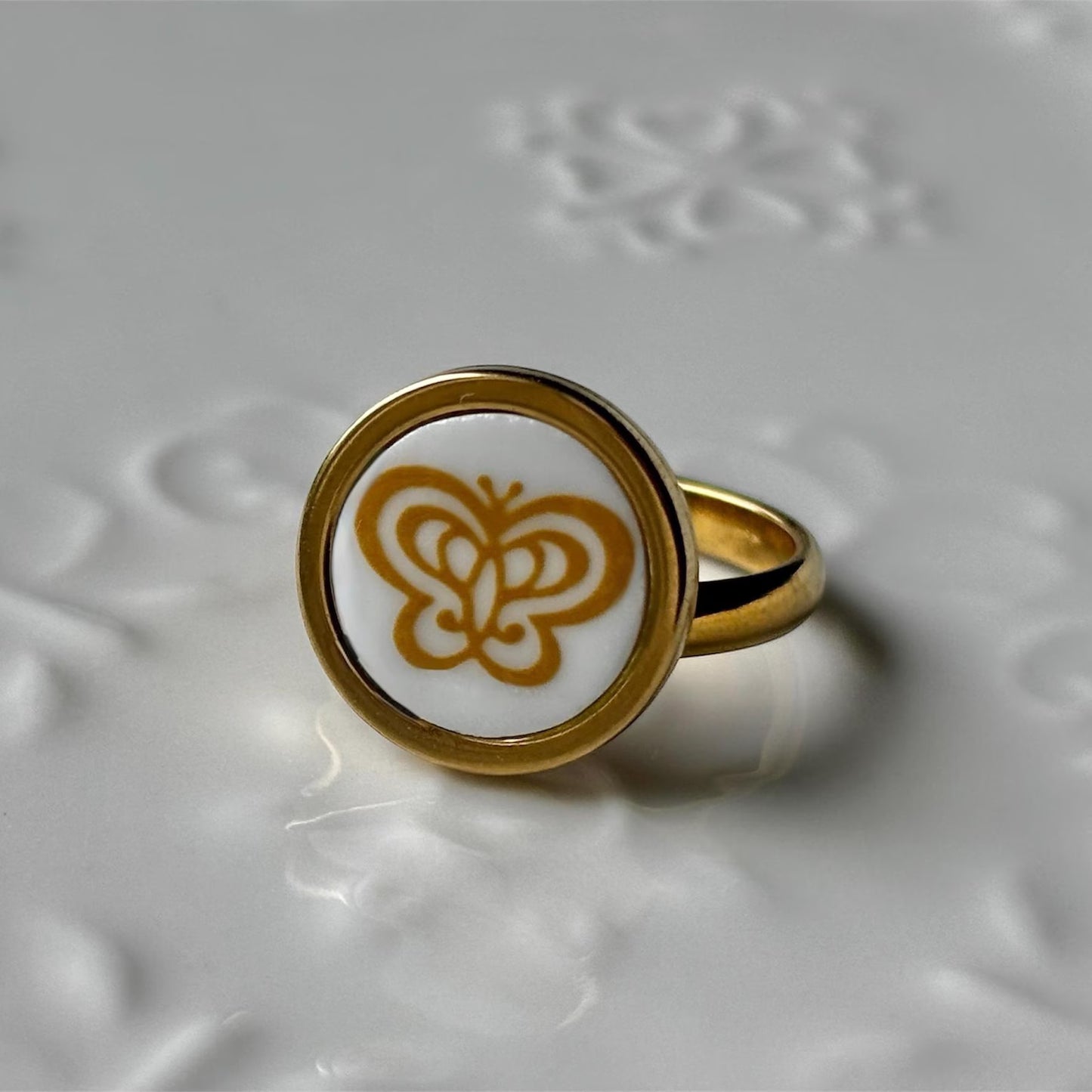 Butterfly Gold Adjustable Ring