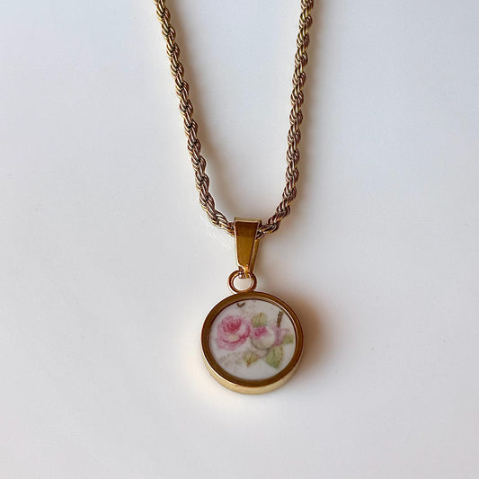 Rose Necklace | Broken China Jewelry