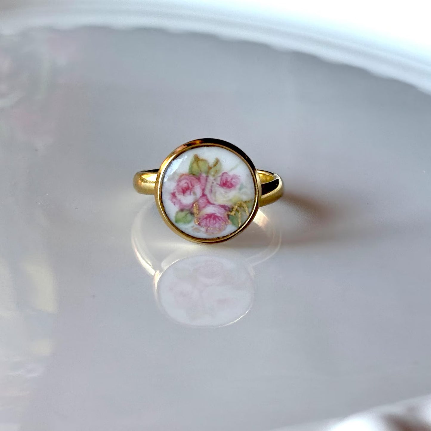 Rose Ring | Broken China Jewelry