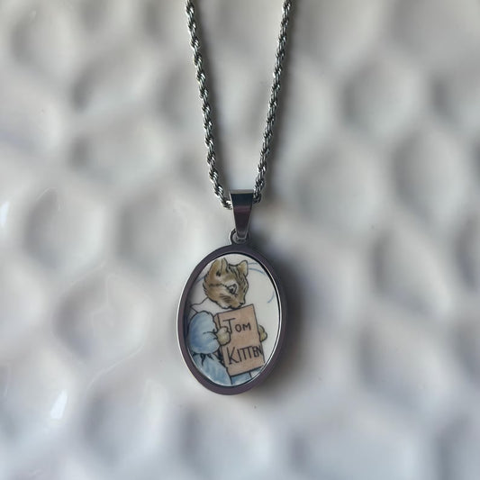 Tom Kitten Peter Rabbit Vintage Broken China Necklace